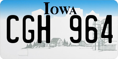 IA license plate CGH964