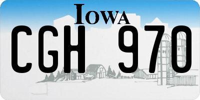 IA license plate CGH970