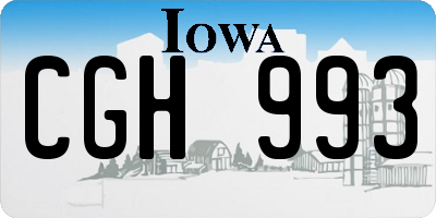IA license plate CGH993