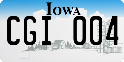 IA license plate CGI004