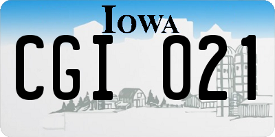 IA license plate CGI021