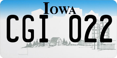 IA license plate CGI022