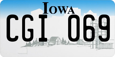 IA license plate CGI069