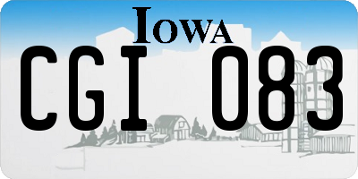 IA license plate CGI083