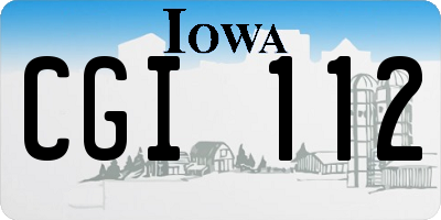 IA license plate CGI112