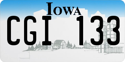 IA license plate CGI133