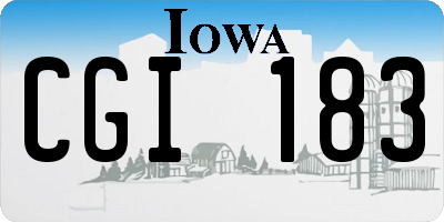 IA license plate CGI183