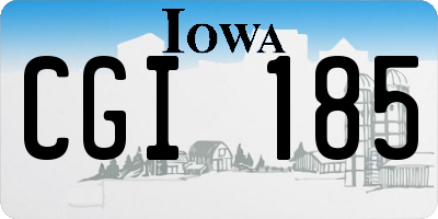 IA license plate CGI185
