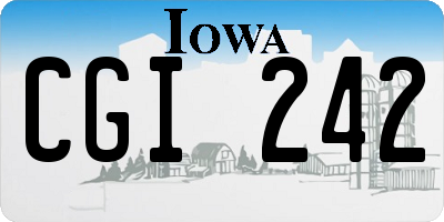 IA license plate CGI242