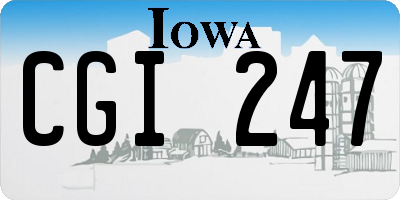 IA license plate CGI247