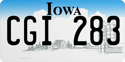 IA license plate CGI283