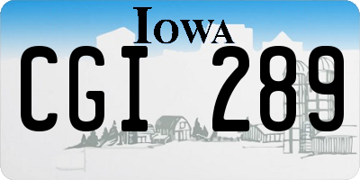 IA license plate CGI289
