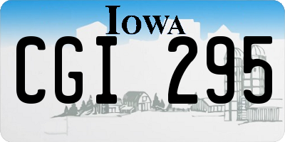 IA license plate CGI295