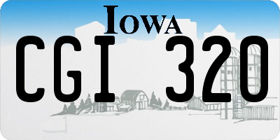 IA license plate CGI320