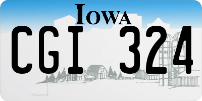 IA license plate CGI324