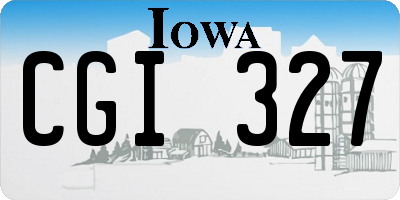 IA license plate CGI327