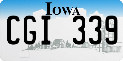 IA license plate CGI339