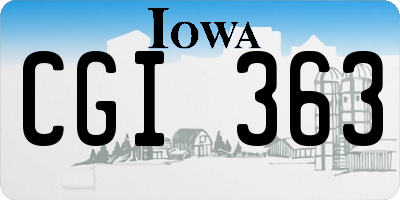 IA license plate CGI363