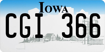 IA license plate CGI366