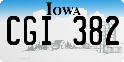 IA license plate CGI382