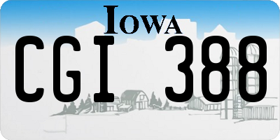 IA license plate CGI388