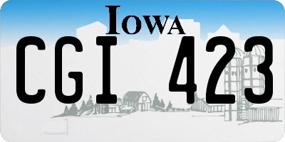 IA license plate CGI423