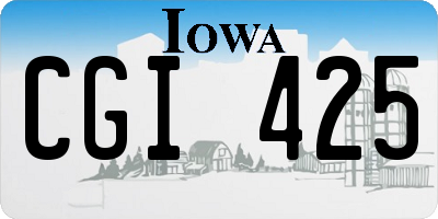 IA license plate CGI425