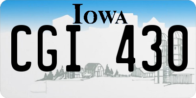 IA license plate CGI430