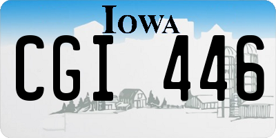 IA license plate CGI446