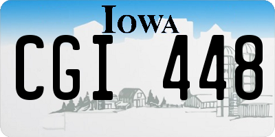IA license plate CGI448