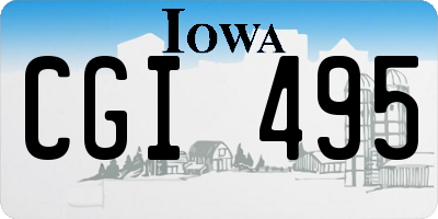 IA license plate CGI495