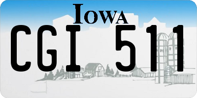 IA license plate CGI511
