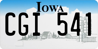 IA license plate CGI541