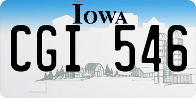 IA license plate CGI546