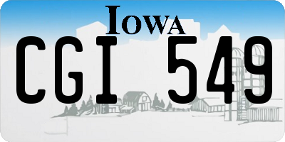 IA license plate CGI549