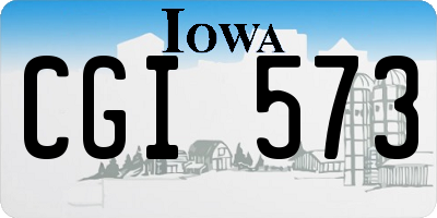 IA license plate CGI573