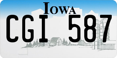 IA license plate CGI587