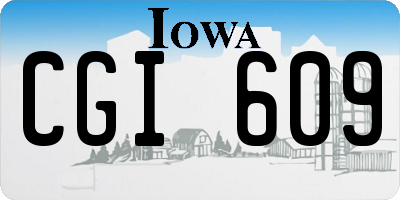 IA license plate CGI609