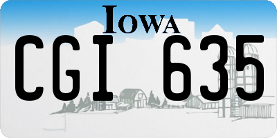 IA license plate CGI635