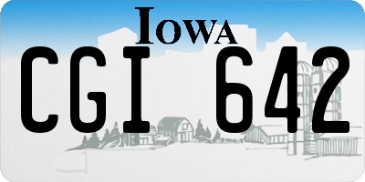 IA license plate CGI642