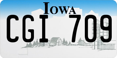 IA license plate CGI709