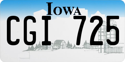 IA license plate CGI725