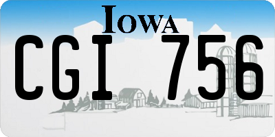 IA license plate CGI756