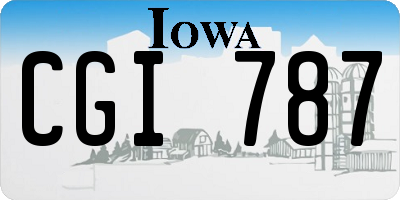 IA license plate CGI787