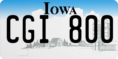 IA license plate CGI800