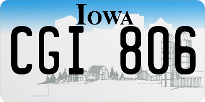 IA license plate CGI806