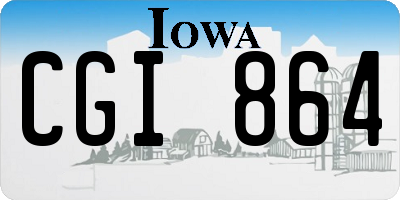 IA license plate CGI864