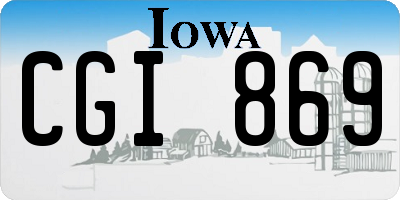 IA license plate CGI869
