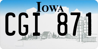 IA license plate CGI871