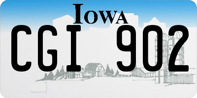 IA license plate CGI902